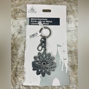 NWT *Discontinued* Disney Parks Metal Tomorrowland Keychain Bag Charm Clip